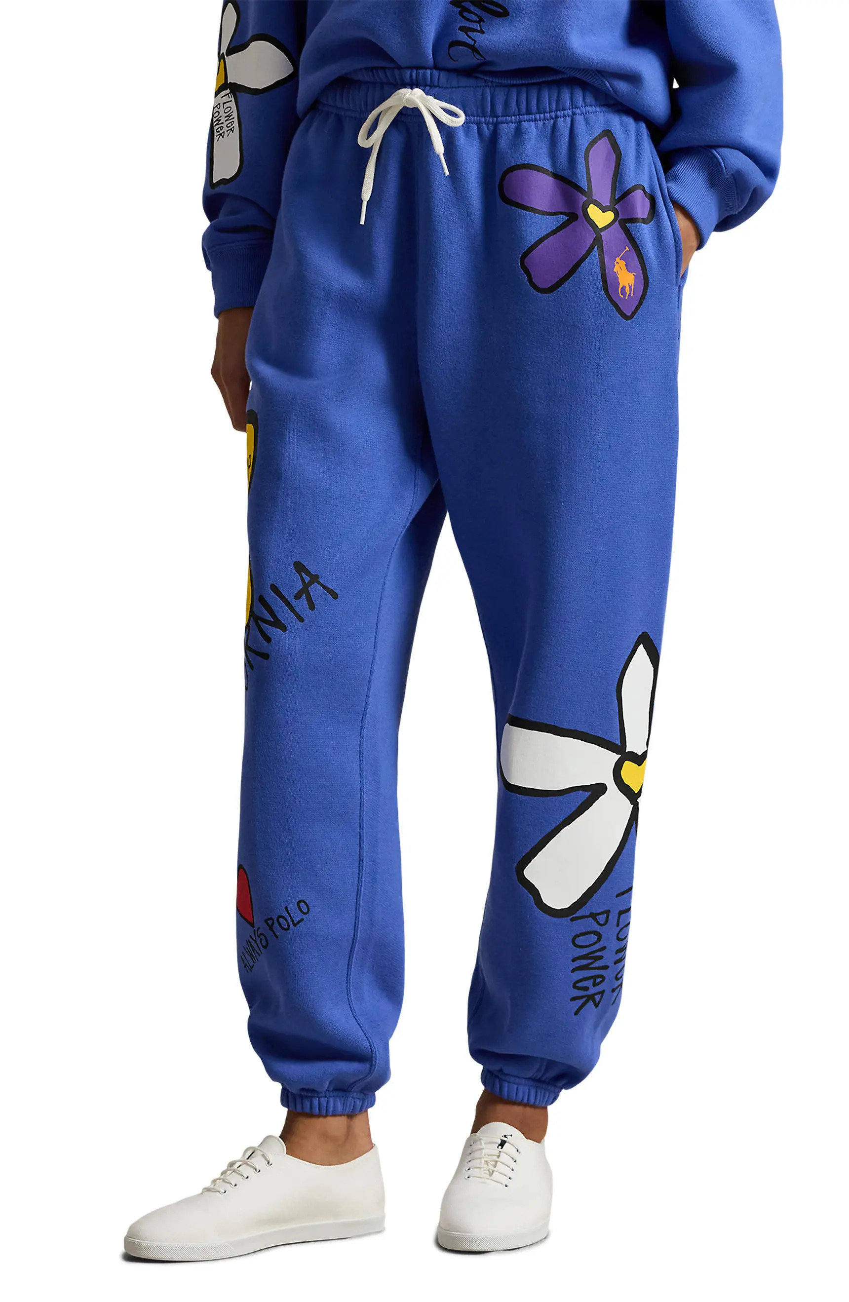 Flower Graphic Cotton Blend Joggers | Nordstrom