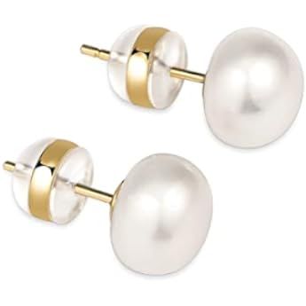 Pearl Earrings Studs for Women Girls, White Pearl CZ Earrings Bridal Simulated Pearl Rhinestone P... | Amazon (US)