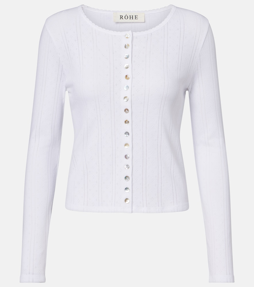 RÃ³he Pointelle cotton cardigan | Mytheresa (US/CA)