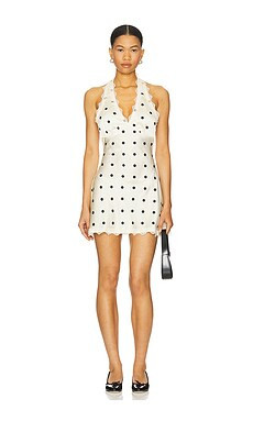 LIONESS Stars Align Mini Dress in Cream Polka from Revolve.com | Revolve Clothing (Global)