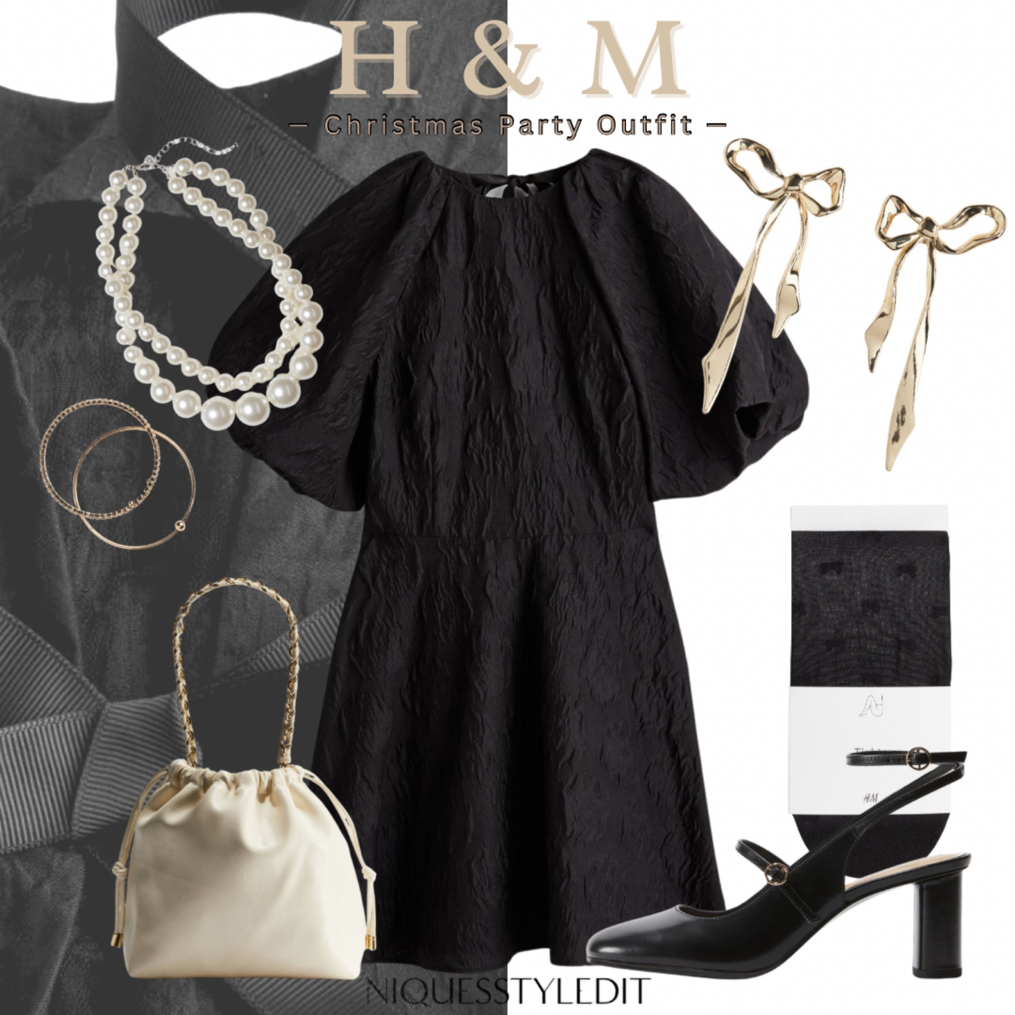 H&M Dress & Accessories; chic trendy Christmas Outfit Ideas. Styled the same dress in three different colors, three completely different looks. Perfect Outfit for any event you have coming up! I have also put together alternative pieces from H&M that will give you a similar look. 

Christmas party outfit. Bows. Bow Shoes. Red Dress. Puff Sleeves. 

#christmaspartydress #christmaspartyoutfit #hmstyle #outfitinspirations

#LTKpartywear #LTKmidsize #LTKstyletip