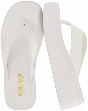 CUSHIONAIRE Pippin Chunky Platform Flip Flops, Stylish Wedge Flip Flops for Women with Cushioned ... | Amazon (US)