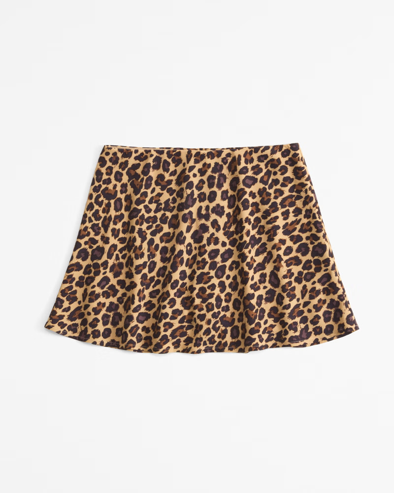 Mid Rise Pattern Mini Skort | Abercrombie & Fitch (US)
