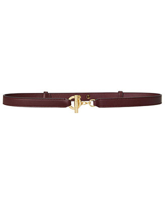 Women's Leather Toggle Skinny Belt | Macy's