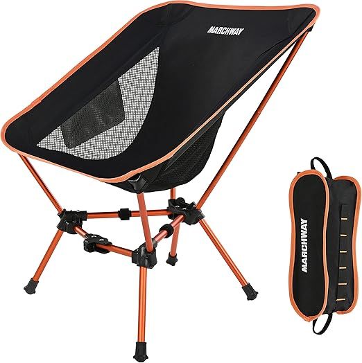 MARCHWAY Lightweight Folding Camping Chair, Stable Portable Compact for Outdoor Camp, Travel, Bea... | Amazon (US)
