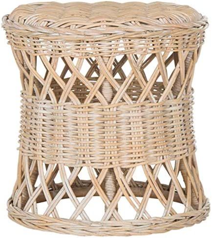 Safavieh Home Collection Desta Natural Wicker Round Accent Table | Amazon (US)