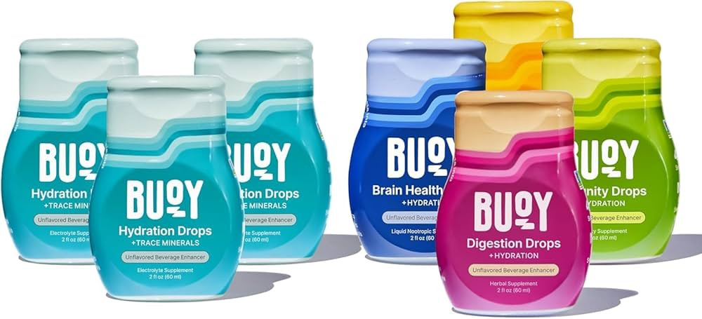 Buoy Electrolyte Drops Variety Pack Bundle 280 Servings | No Sugar, No Sweeteners | Dietitian Rec... | Amazon (US)