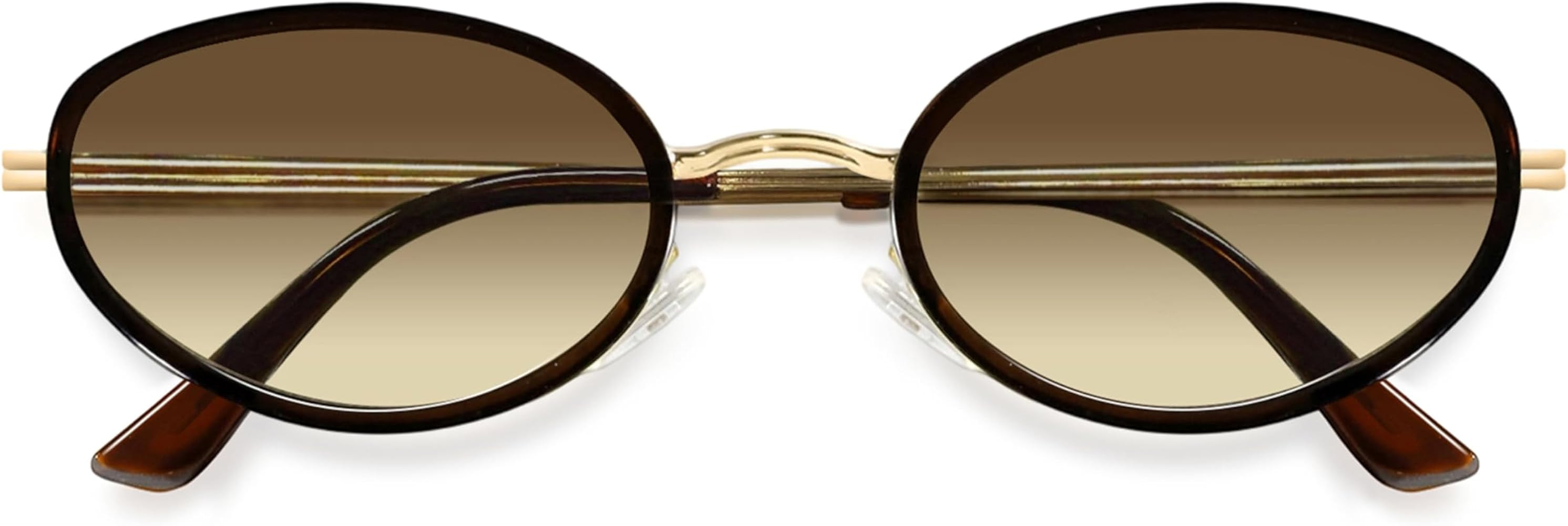 BOTEN Retro Oval Sunglasses for Women 90s Small Gold Frame Sun Glasses Lightweight Cute Chic Sunn... | Amazon (US)