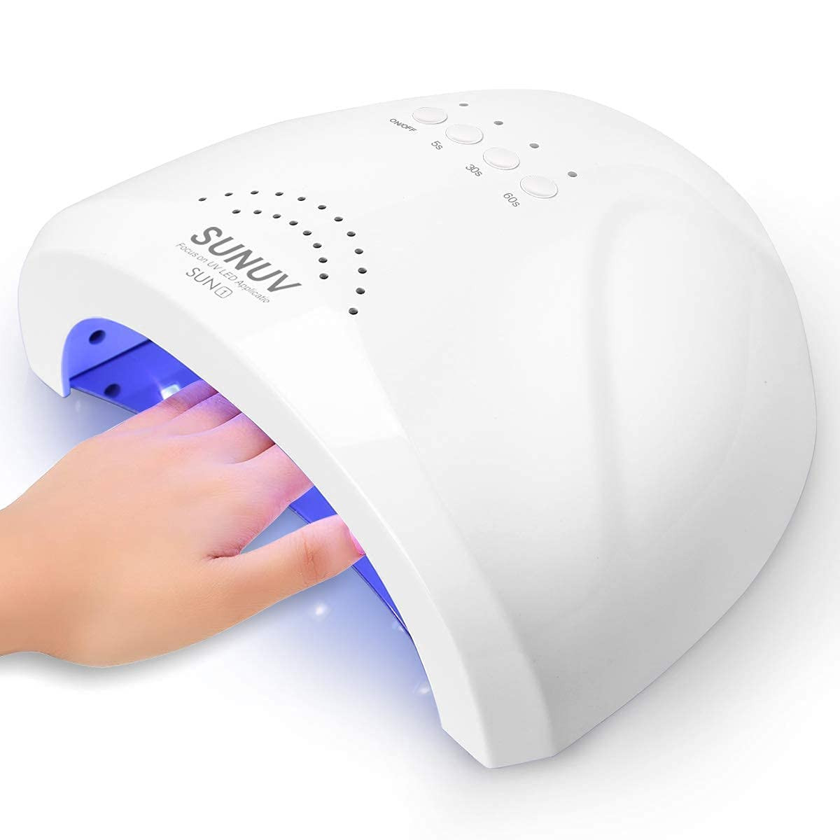 UV LED Nail Lamp, SUNUV Gel Nail Light for Nail Polish 48W UV Dryer with 3 Timers SUNone | Amazon (US)