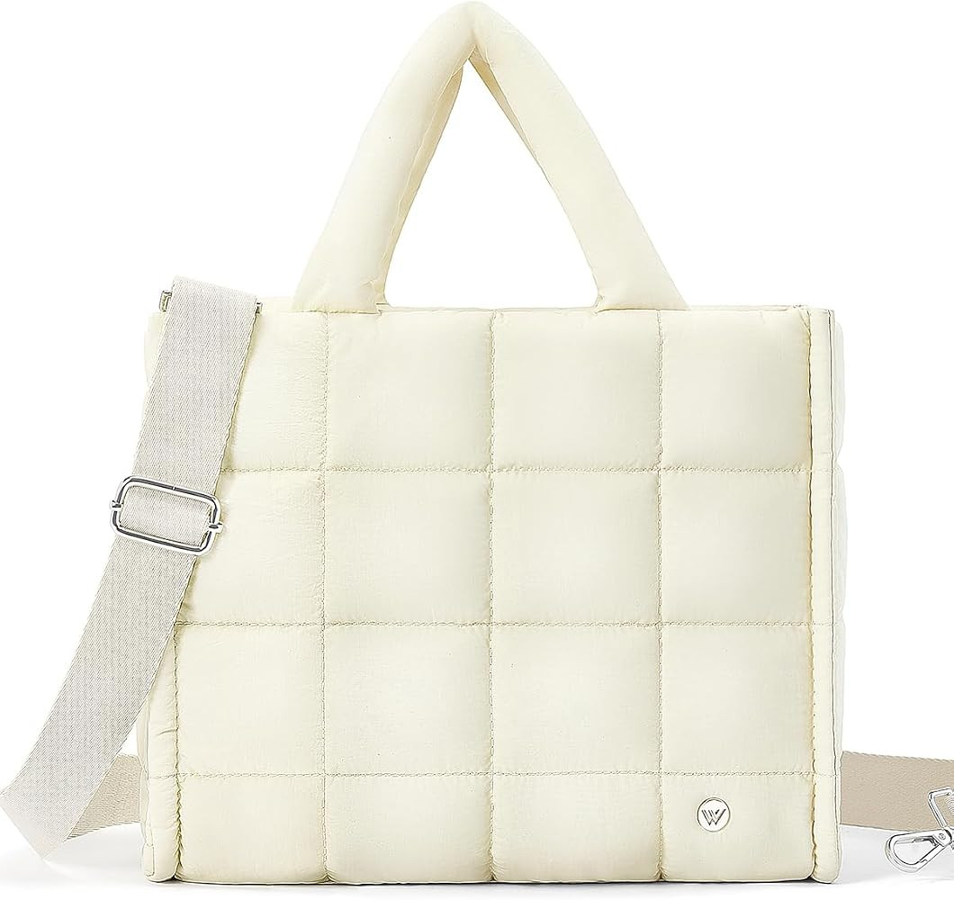 WESTBRONCO Puffer Crossbody Bags for Women Quilted Tote Bag Puffy Weekender Overnight Bag Nylon S... | Amazon (US)
