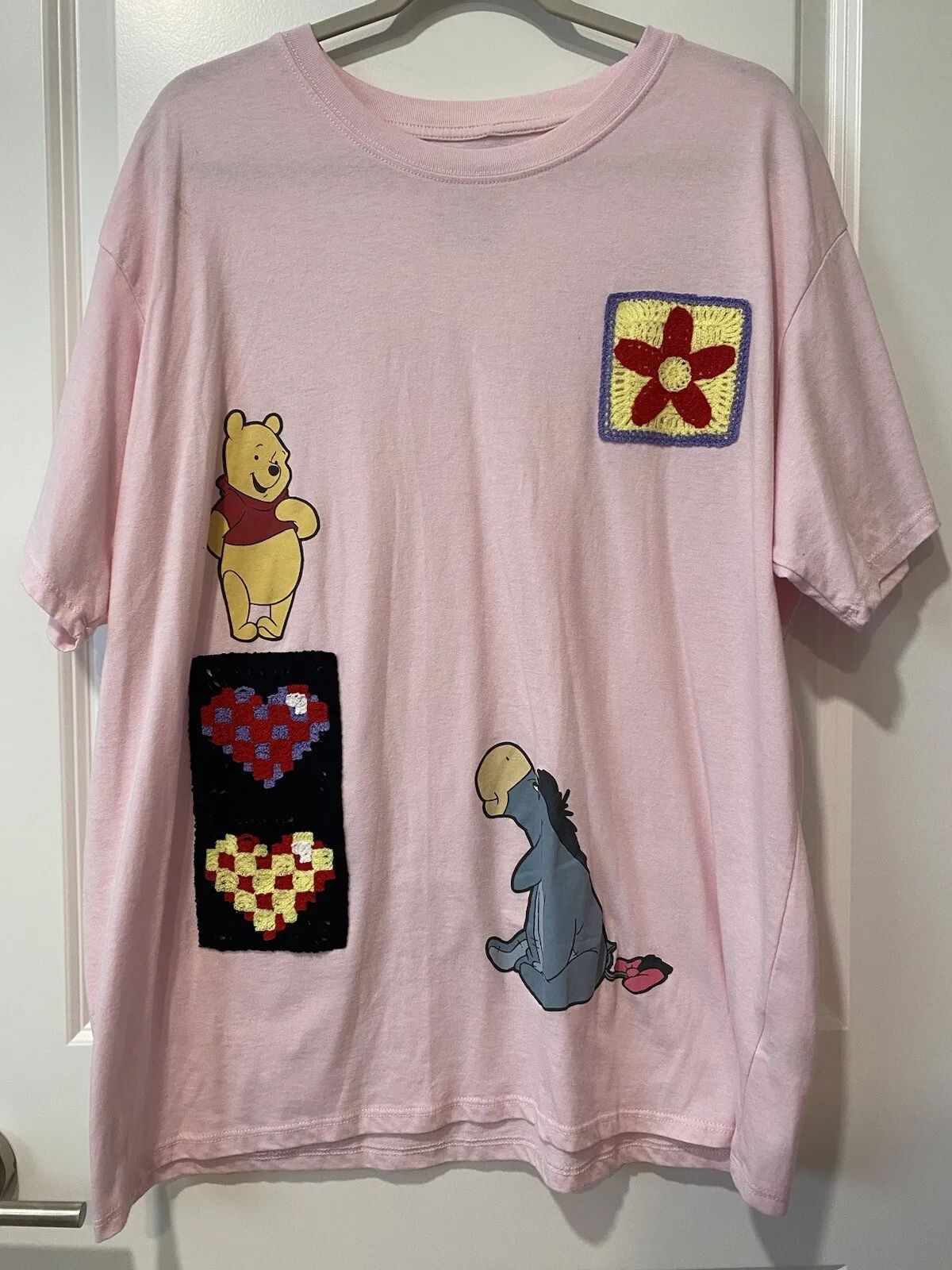Disney Winnie The Pooh Crochet Graphic Tshirt Women’s Junior Size XXL (19) Pink  | eBay | eBay US
