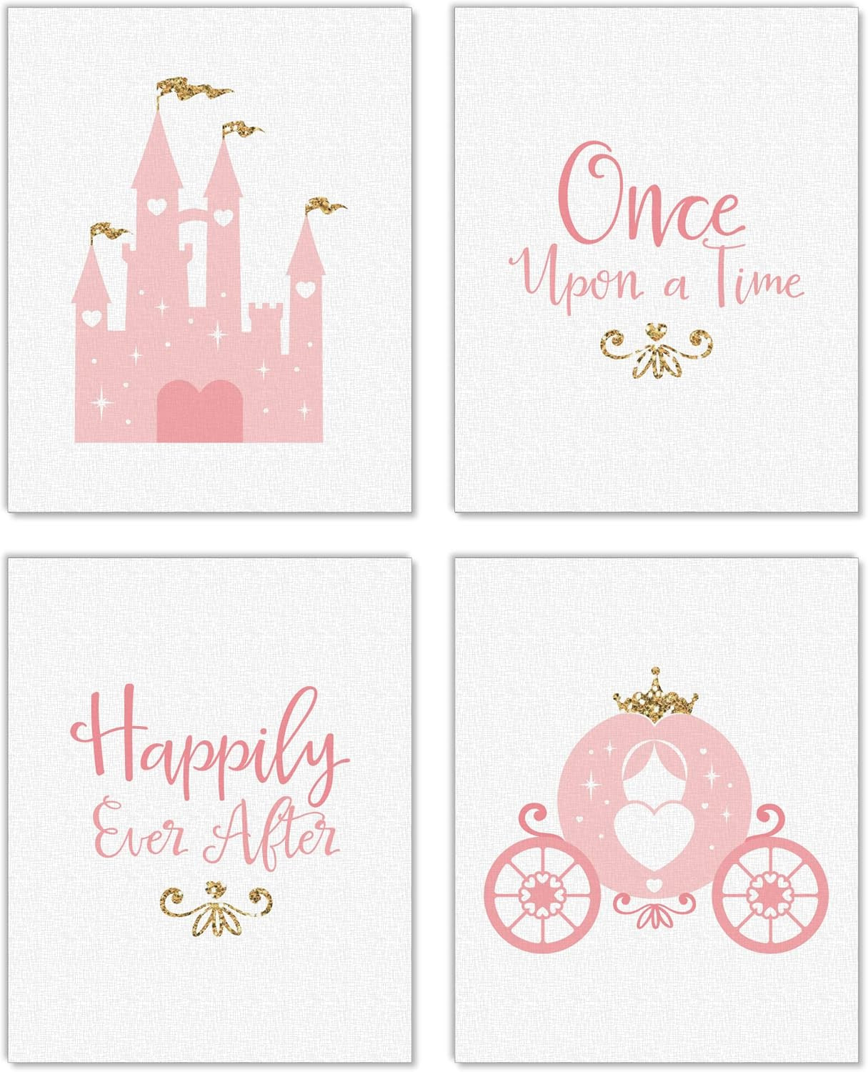 Big Dot of Happiness Little Princess Crown - Unframed Pink and Gold Castle Nursery and Kids Room ... | Amazon (US)