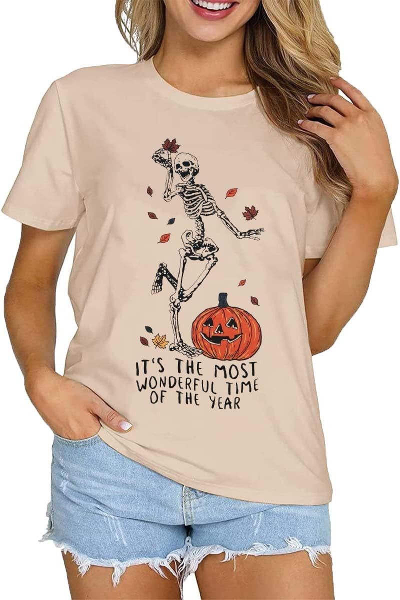 Women Novelty Shirt I Like Murder Shows Friends Horror Tee Funny Skull Tops | Maybe 3 People, Humor Saying Graphic, Halloween Tshirt, Casual Comfy Clothes | Amazon (US)