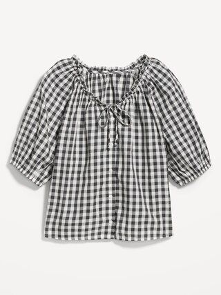 Matching Puff-Sleeve Pajama Swing Top for Women | Old Navy (US)