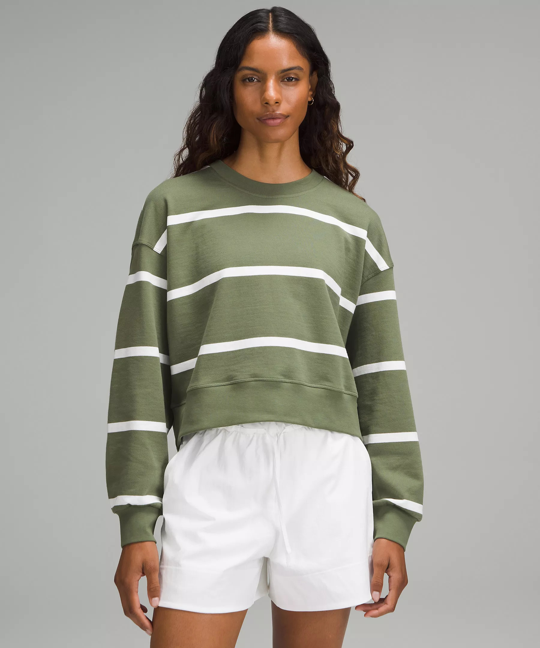Perfectly Oversized Cropped Crew *Stripe | Women's Hoodies & Sweatshirts | lululemon | Lululemon (US)