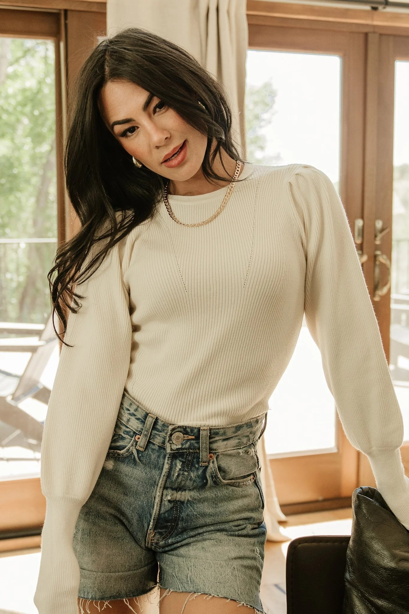 Lilou Rib Knit Sweater | Ivory | Baltic Born