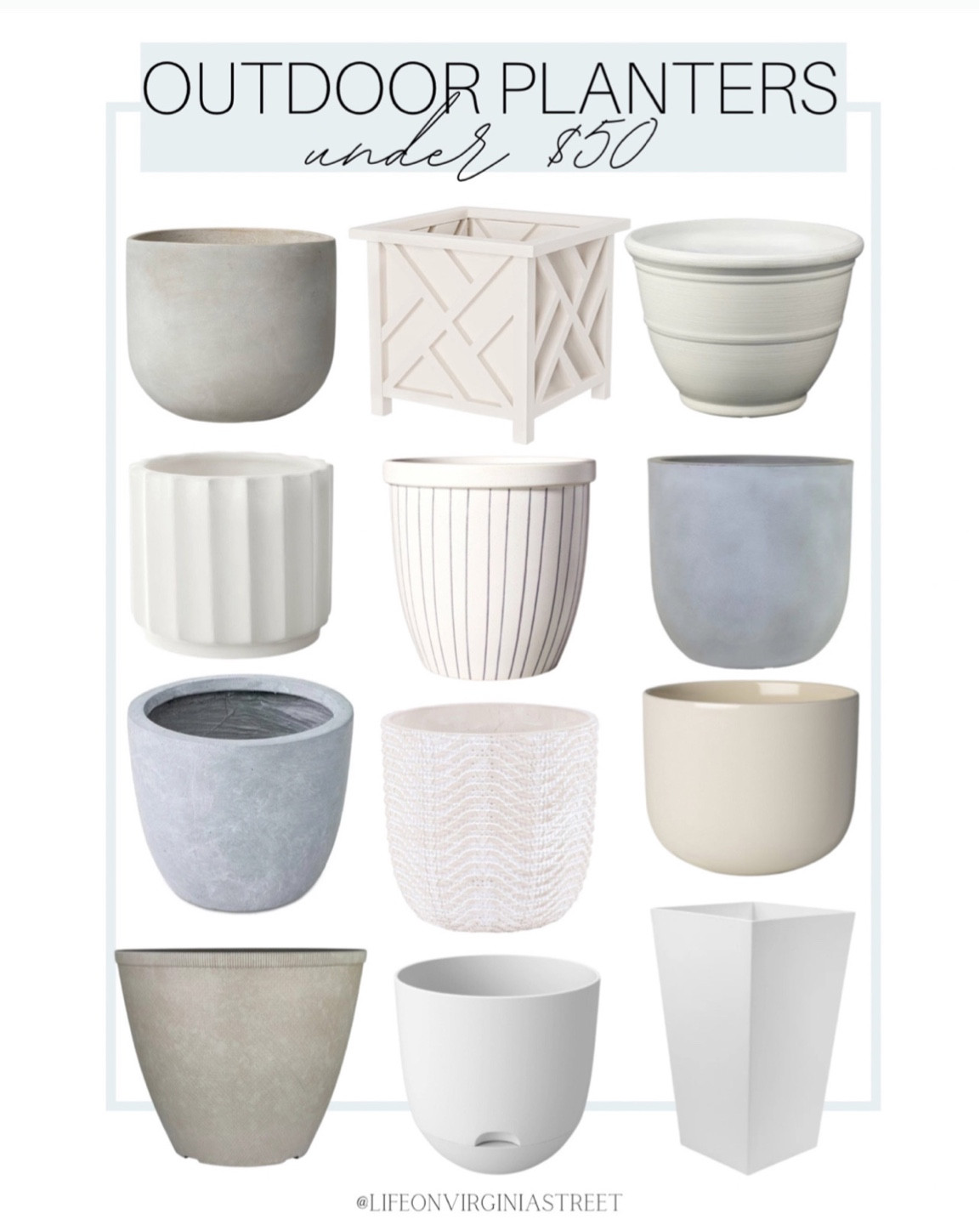 Outdoor planters and flower pots all under $50! Lots of different sizes, styles and colors. Love all of these! 

outdoor planters, outdoor decor, target, target outdoor, outdoor finds, hearth and hand, walmart, walmart outdoor decor, amazon, patio decor, summer decor, porch decor, planters

#LTKunder50 #LTKhome #LTKSeasonal