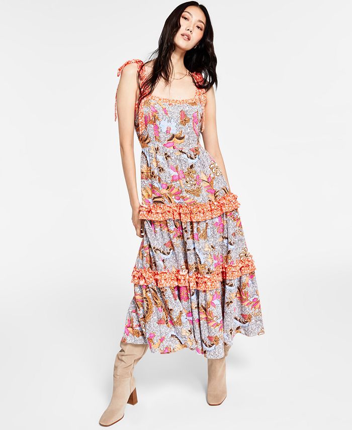 INC International Concepts Ruffled Maxi Dress, Created for Macy's & Reviews - Dresses - Women - M... | Macys (US)