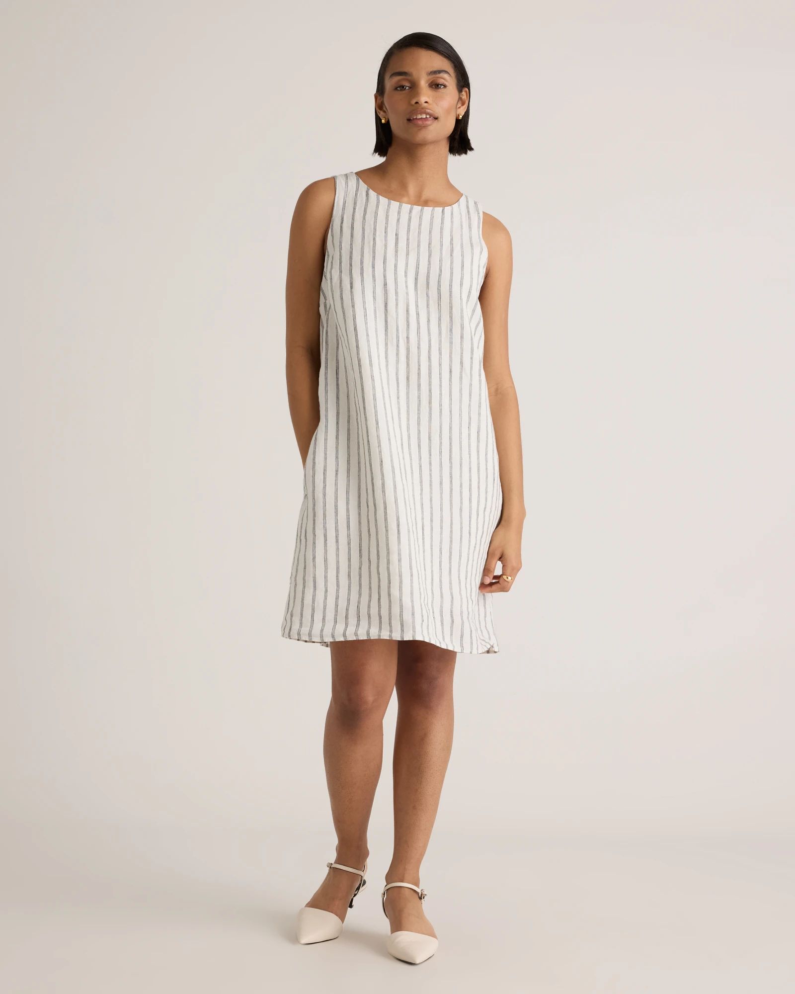 100% European Linen Tank Mini Dress | Quince