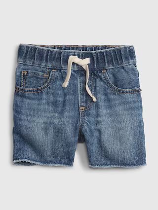 Baby 100% Organic Cotton Denim Pull-On Shorts with Washwell | Gap (US)