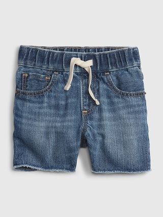 Baby 100% Organic Cotton Denim Pull-On Shorts with Washwell | Gap (US)