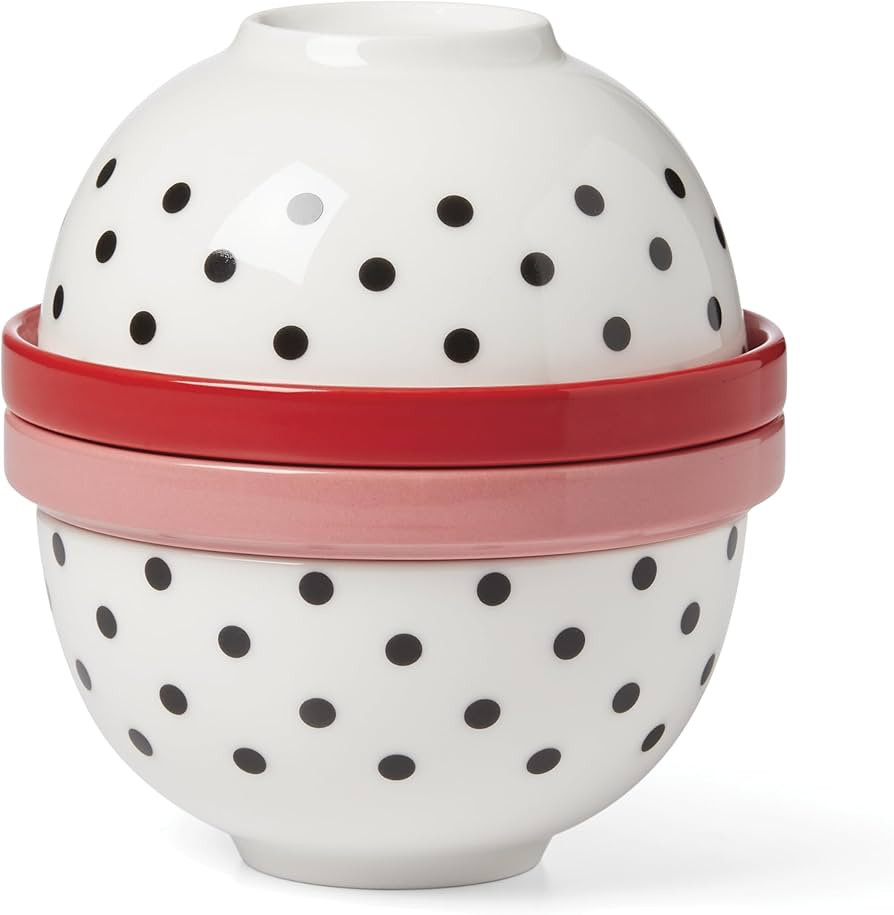 kate spade new york On the Spot 8-Piece Mini Nesting Set, White/MultiColor | Amazon (US)