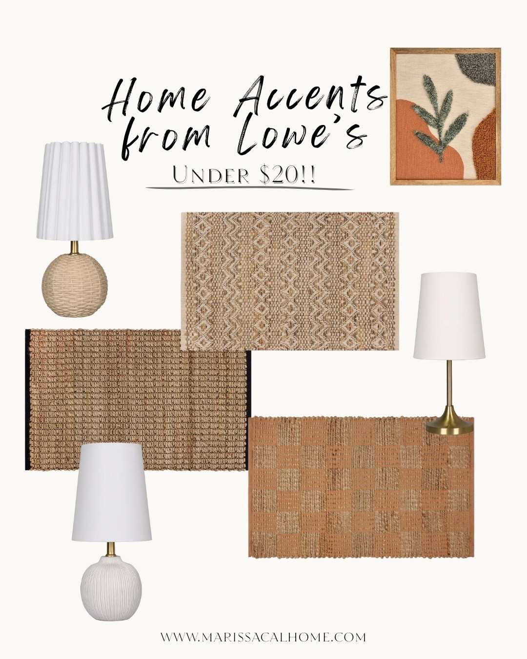 Lowe’s home accents // mini table lamps // boho neutral rugs // under $20
#ad #lowespartner @loweshomeimprovement

#LTKHome