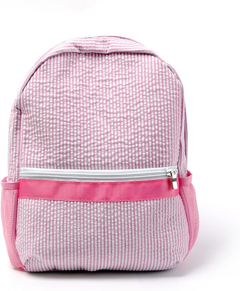 Toddler Backpack, Seersucker Preppy Backpack, Classic Cute Kids School Bookbag Preschool Kinderga... | Amazon (US)