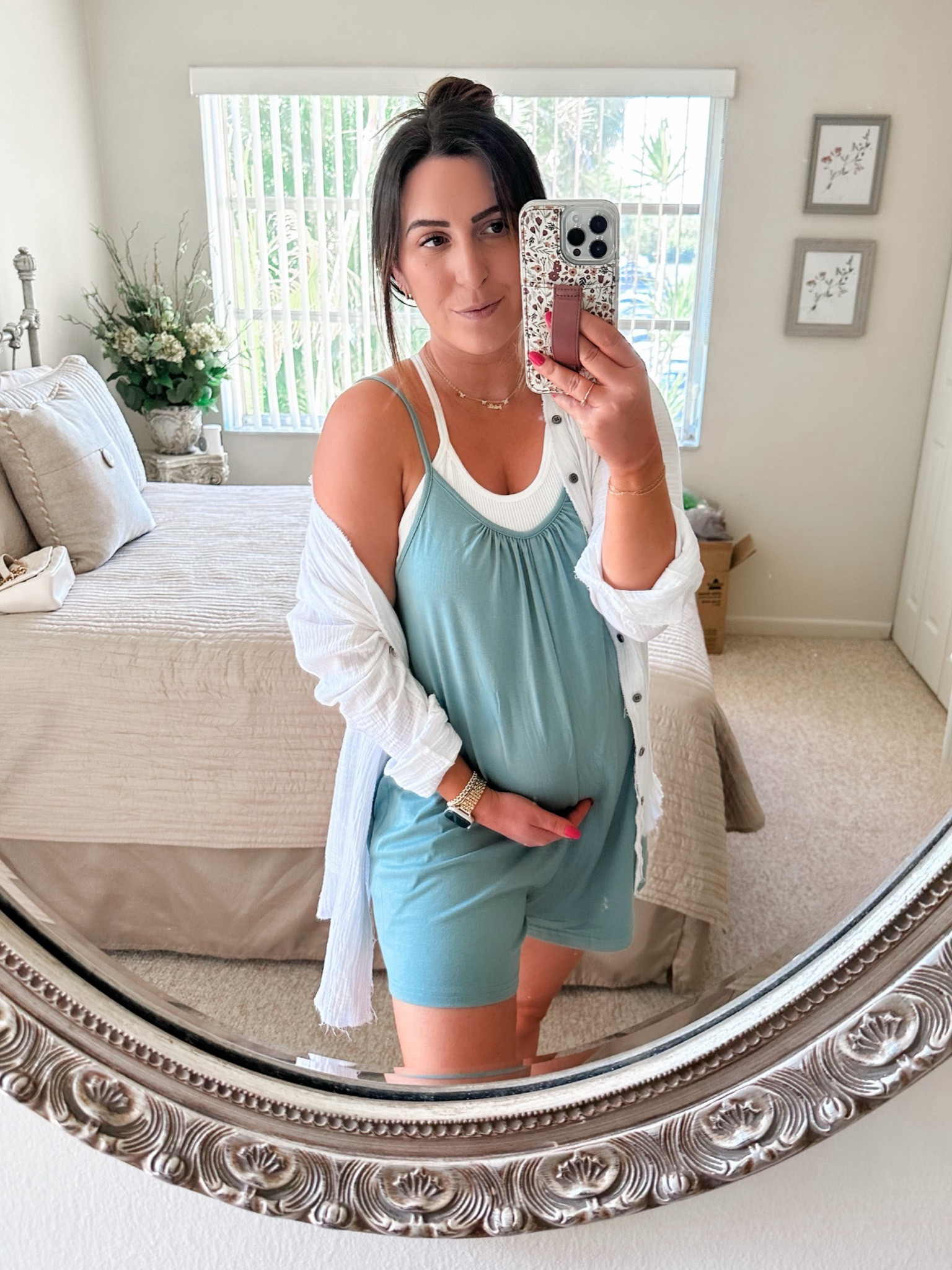 The BEST Amazon romper find 😍
Sized up to a medium for extra room to grow the bump 🤰🏻 

#LTKbump #LTKunder50 #LTKstyletip