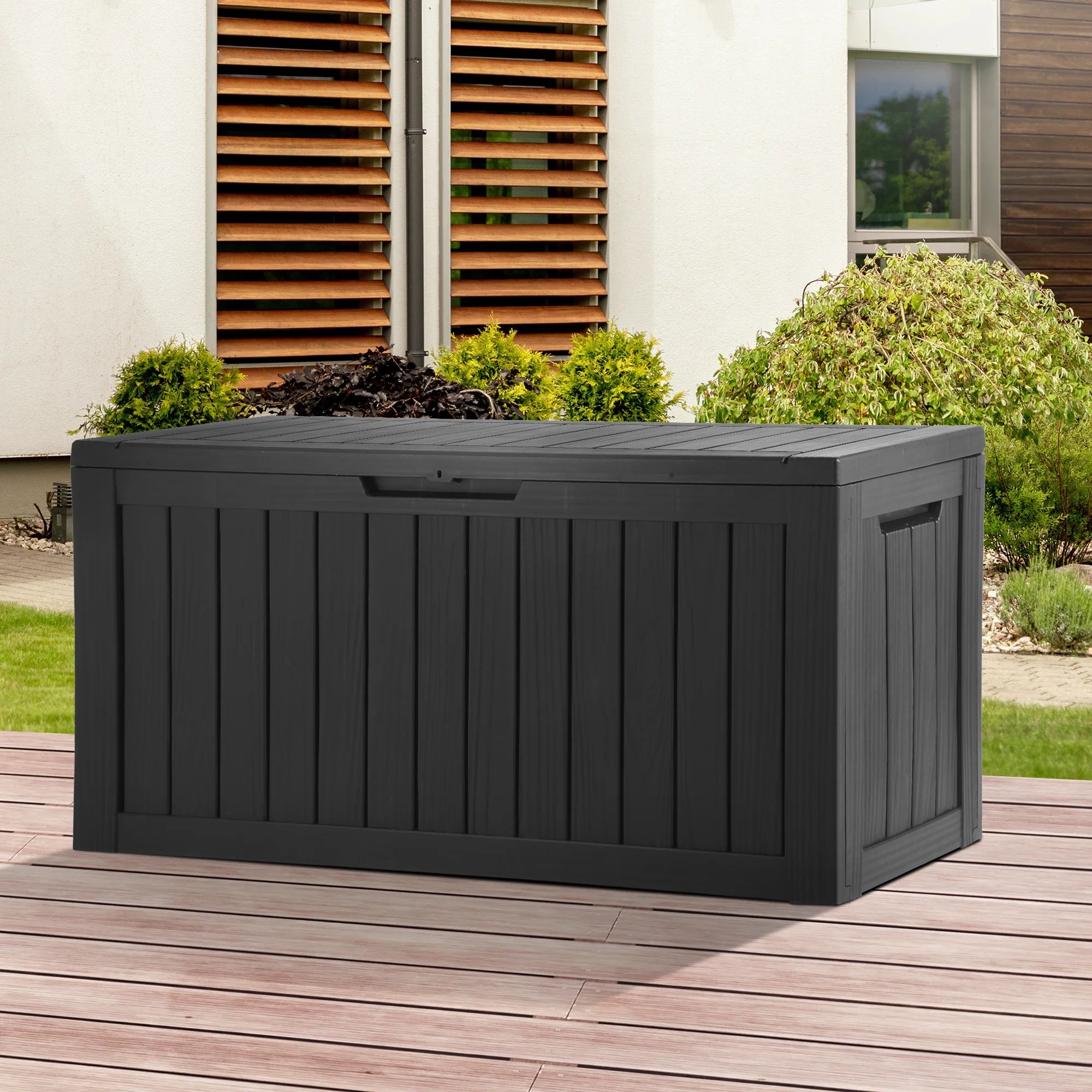 Dextrus Outdoor Storage Deck Box 80 Gallon - Large Resin Patio Storage for Outdoor Pillows, Garde... | Walmart (US)