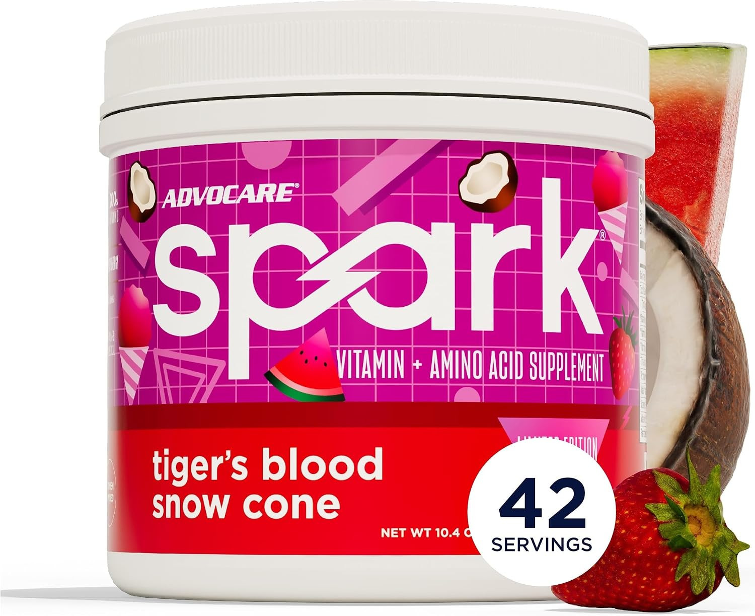 AdvoCare Spark Energy & Focus, Tiger's Blood Snow Cone, 42 Servings | Amazon (US)