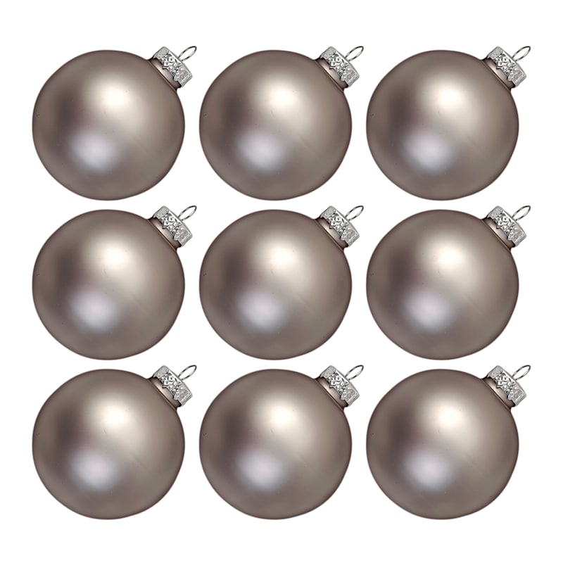 9-Count Matte Silver Glass Ornaments






	
		
				
			
									
					
					
						
							
			... | At Home