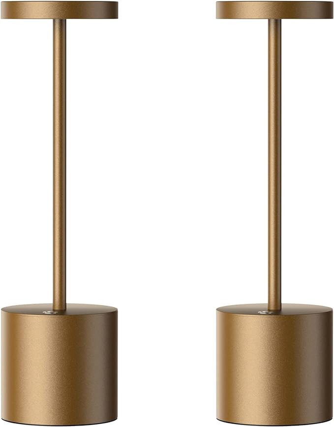 SAKRINGT 2 Pack Cordless Table Lamp Rechargeable,5000mAh Battery Powered Table Light, Dimming Por... | Amazon (US)