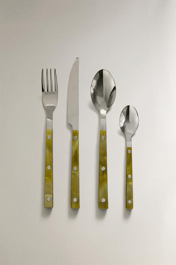4-PIECE CUTLERY SET WITH ACRYLIC HANDLE | Zara US