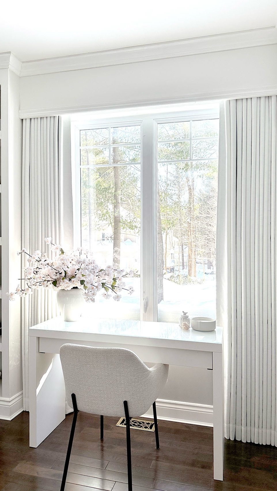 Create a hotel chic look with the most gorgeous, custom drapes from @twopagescurtains! 
Our daughter’s bedroom is a small, tight space that needed a more mature, sophisticated feel and these elegant drapes add the most beautiful, luxe look, for a fraction of the cost of traditional custom window treatments. They are SO chic and elegant! The quality is truly incomparable and the blackout lining is perfect for those very sunny mornings she wants to sleep in.
Use my code CITRINELIVING for 15% off🩷

Here are the details:

Fabric: Isabella
Color: Beige White 7084-4 
Header style: Triple pleat 
Single panel: 67”W x 105.25”H 
Liner: Blackout  
Memory Shape: Yes
Lora Track ceiling mount - not shown but perfect for a header that’s hidden or an alternative to a rod


#LTKStyleTip #LTKHome