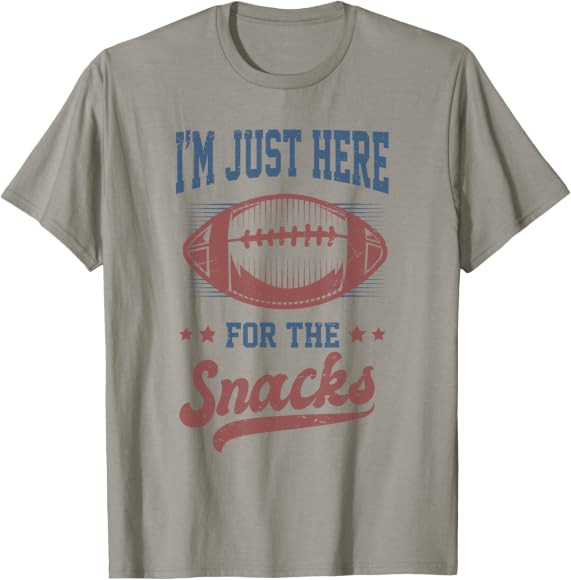 I'm Just Here For The Snacks Funny Fantasy Football League T-Shirt | Amazon (US)