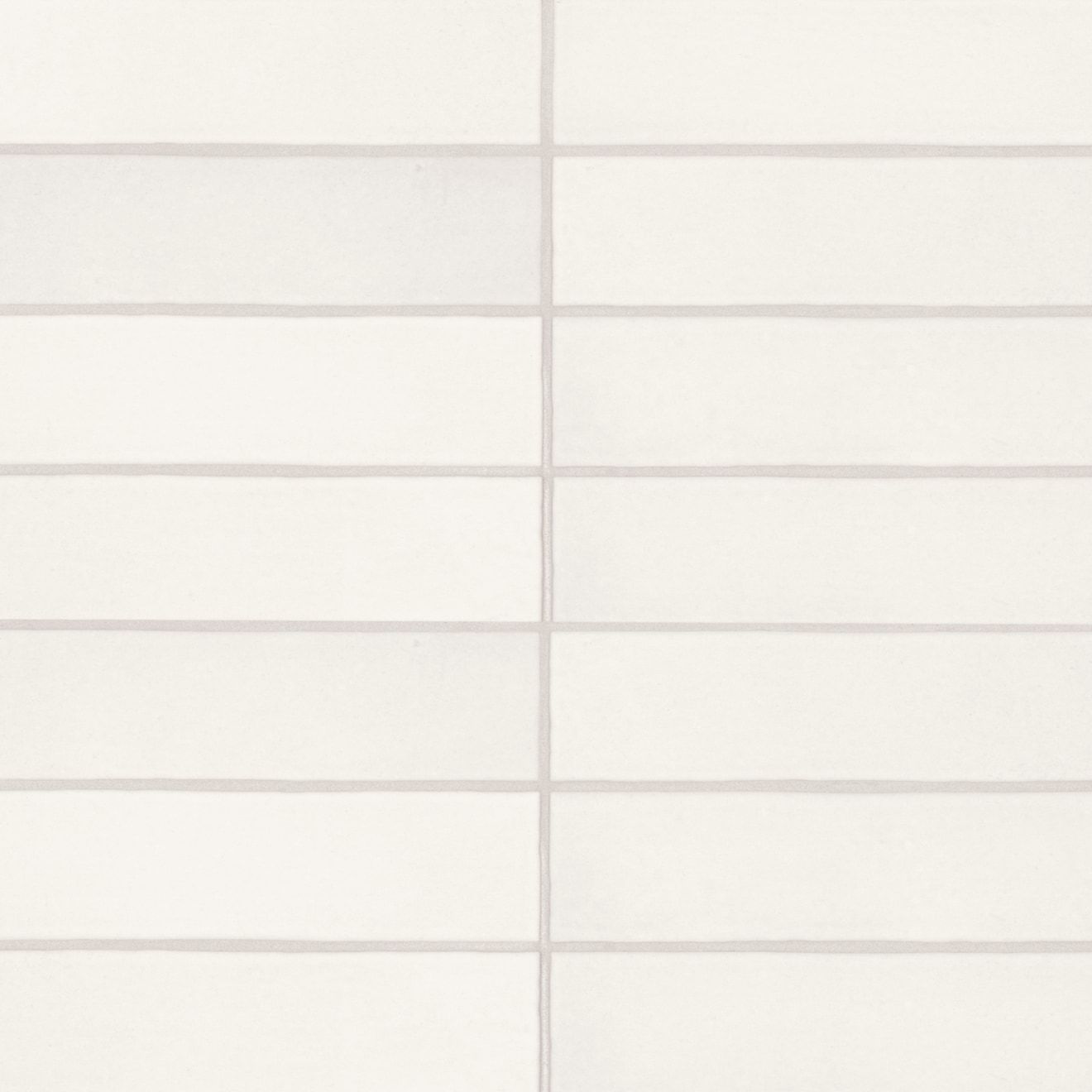 Makoto 2.5" x 10" Matte Ceramic Wall Tile in Shoji White | Bedrosians Tile & Stone