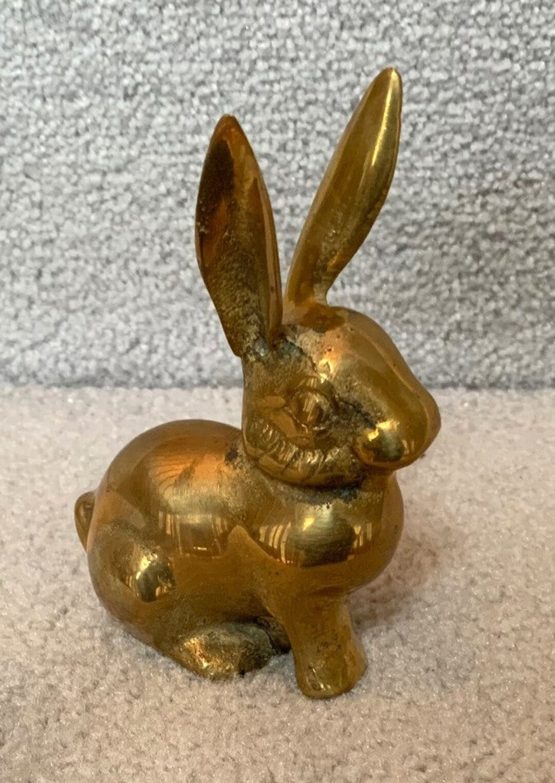 Vintage Solid Brass Bunny Rabbit Easter Decoration | Etsy (US)