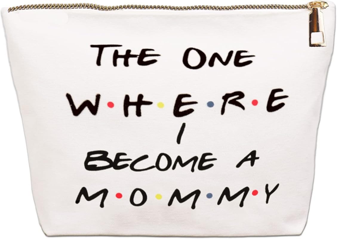 New Mommy Gift, Gold Zipper Pregnancy Gifts Bag, Congratulations Mom To Be Gifts First Time Mama Pou | Amazon (US)