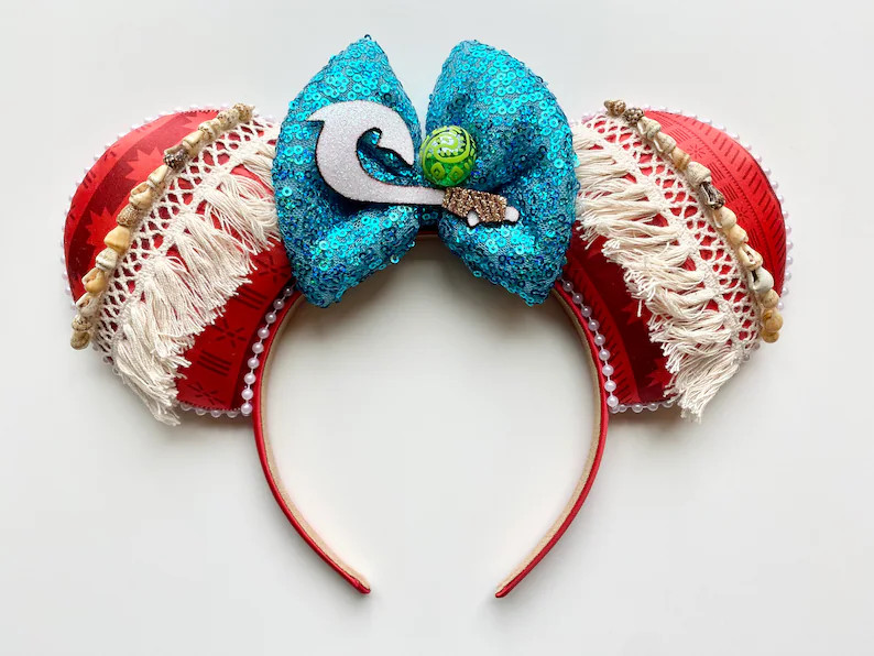 Moana Inspired Mouse Ears Mickey Ears Headband | PREORDER Ships in 10 Business Days - Etsy | Etsy (US)