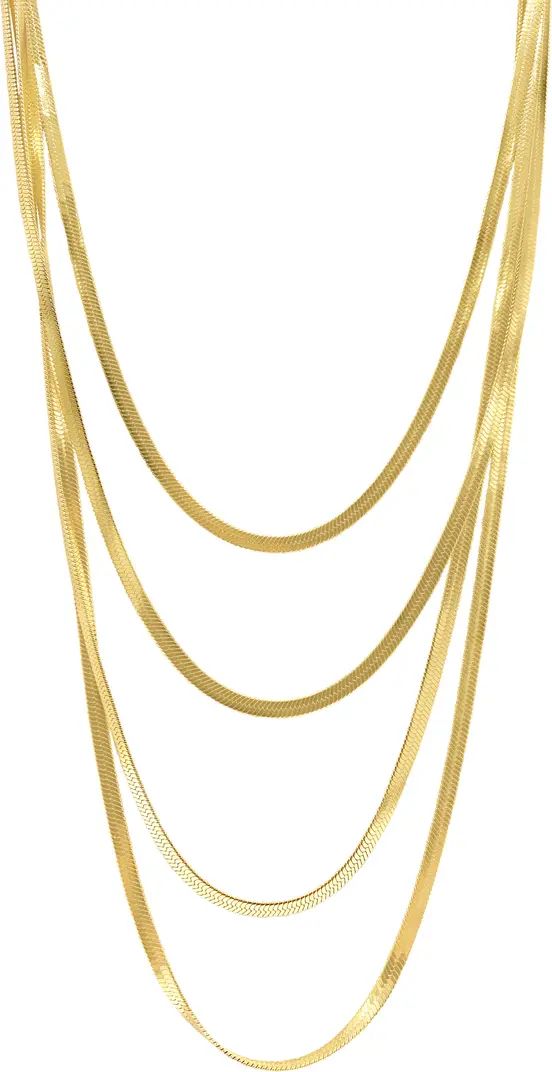 Davinci Layered Herringbone Chain Necklace | Nordstrom