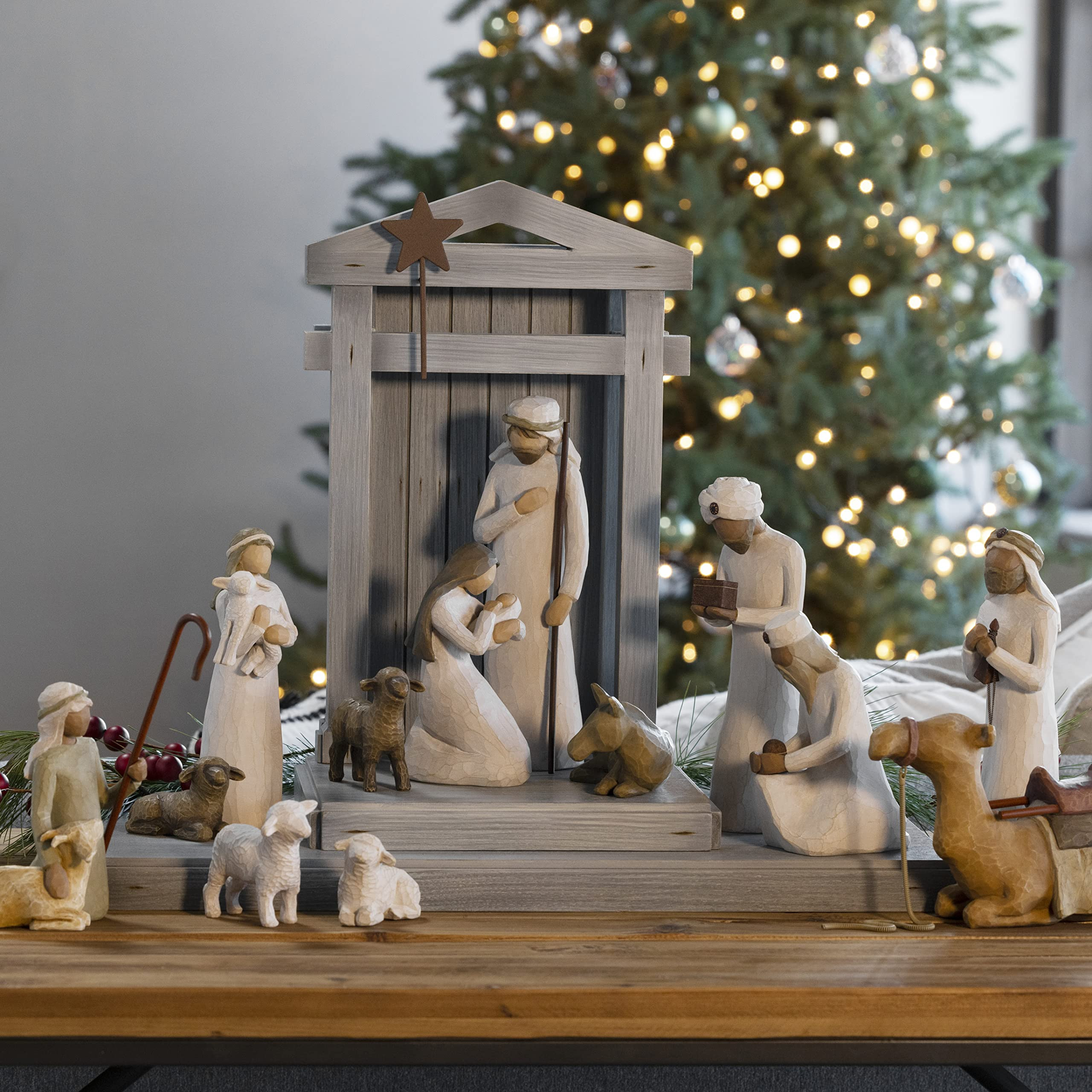 Willow Tree Nativity Deluxe Plus The Three Wise Men and Camel, 14-Piece Set | Amazon (US)