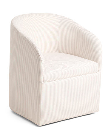 24.5x30 Kylie Striped Anywhere Chair On Casters | Furniture & Lighting | Marshalls | Marshalls