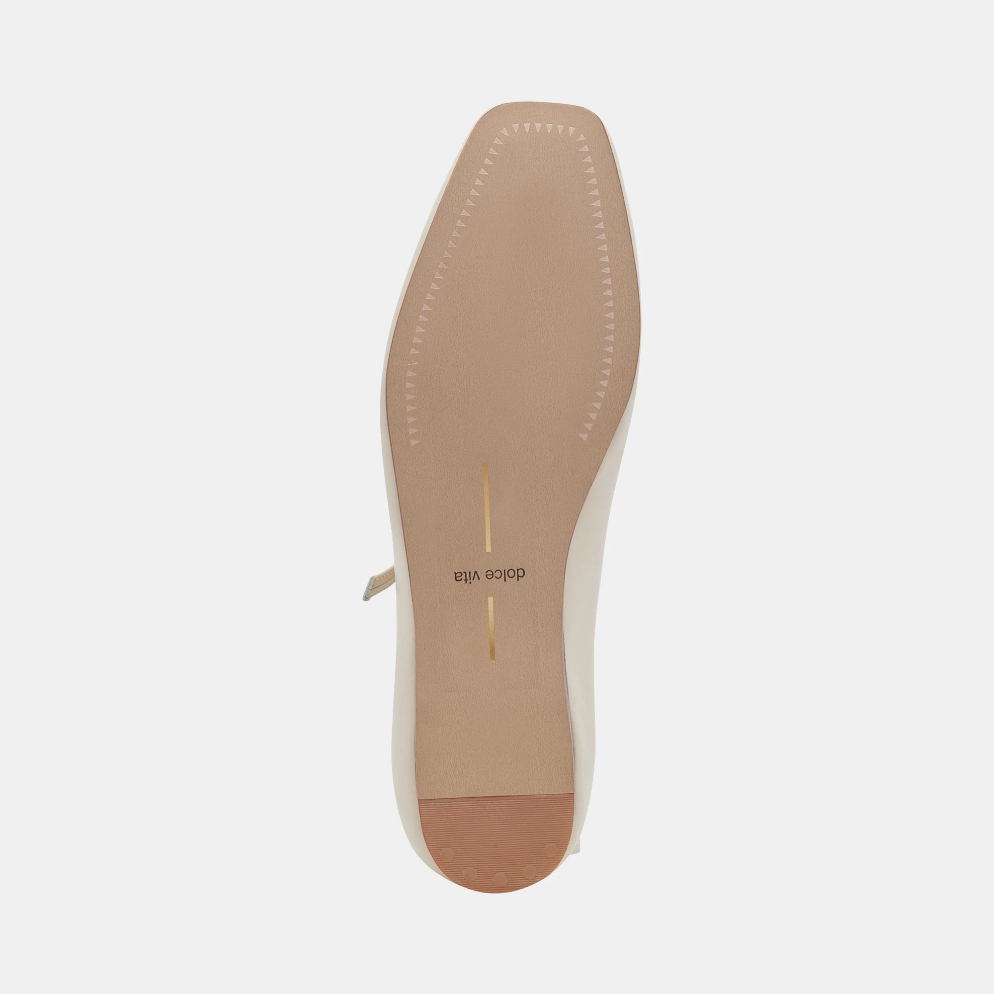 Reyes Wide Ballet Flats Ivory Leather | Ivory Ballet Flats | DolceVita.com