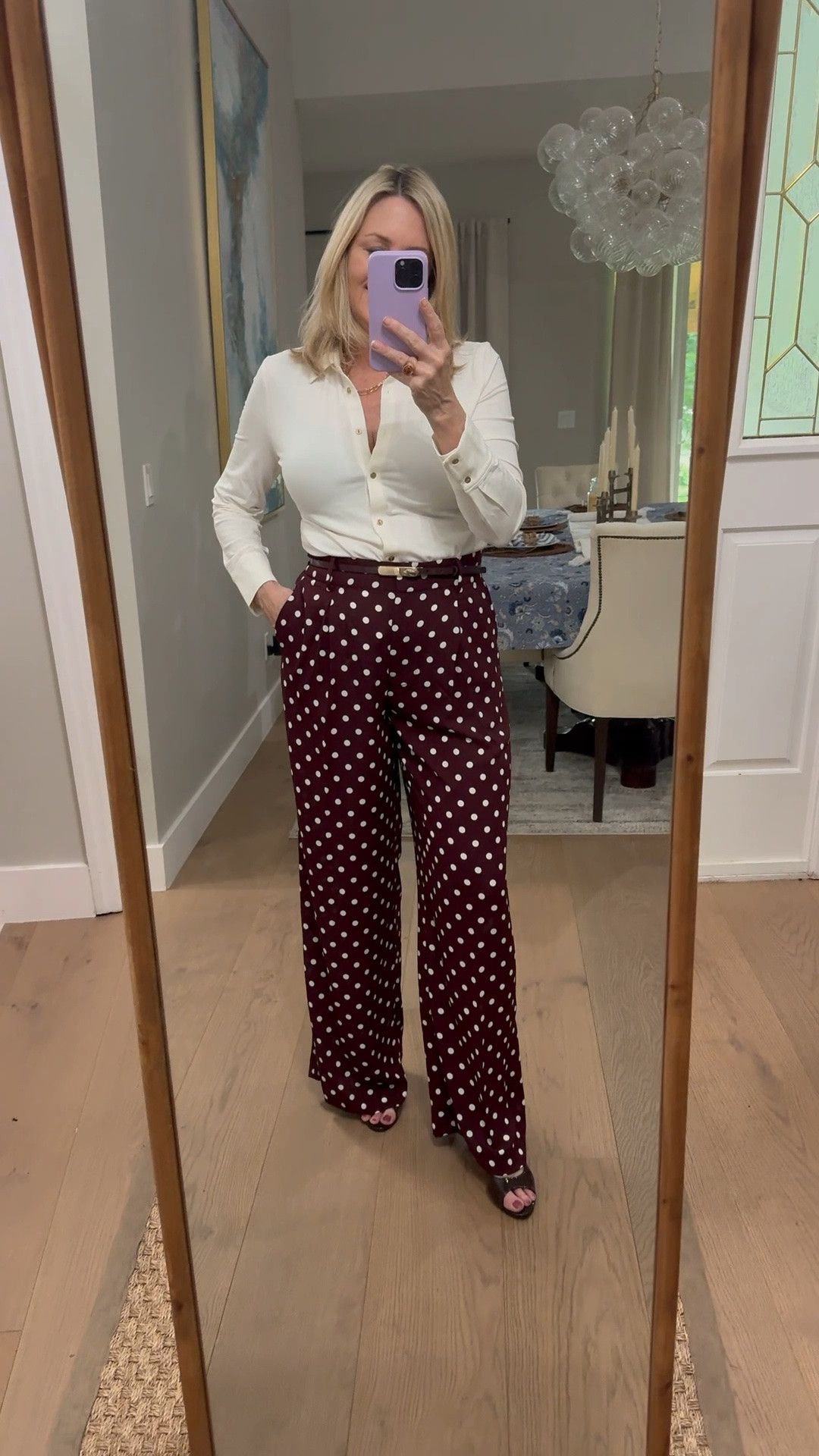 These pants are a fun way to incorporate burgundy into your fall outfits.  Business casual outfit

#ThisisAnn

#LTKootd #LTKSeasonal #LTKWorkwear