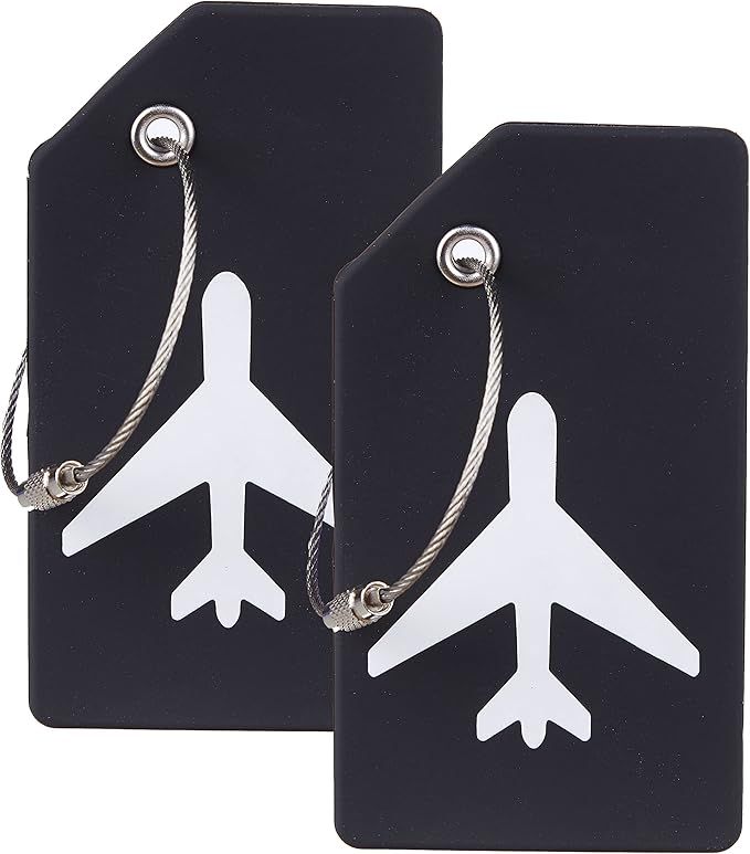 2 Pack Silicone Luggage Tag Baggage Handbag School Bag Suitcase Instrument Tag Label by Gostwo（... | Amazon (US)