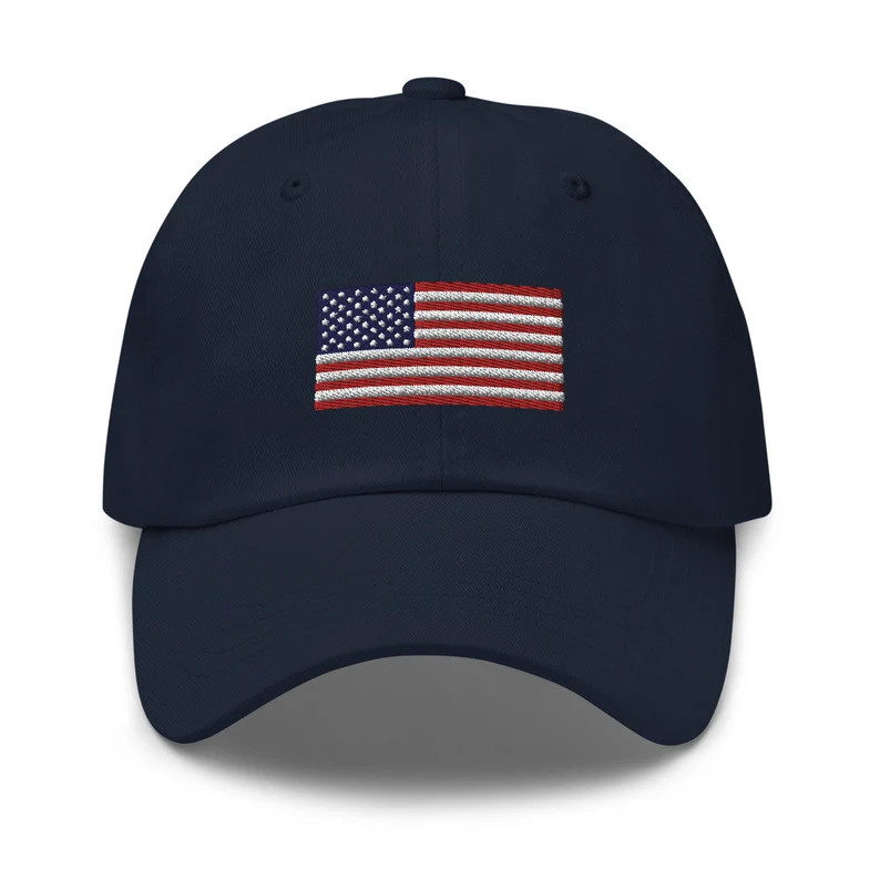American Flag Embroidered Cap - Etsy | Etsy (US)