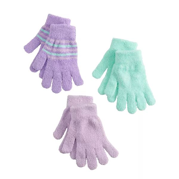 Girls 4-16 SO® 3-Pack Buttersoft Gloves | Kohl's