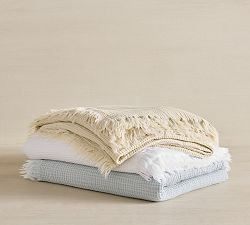 Orinda Cotton Gauze Muslin Throw | Pottery Barn (US)