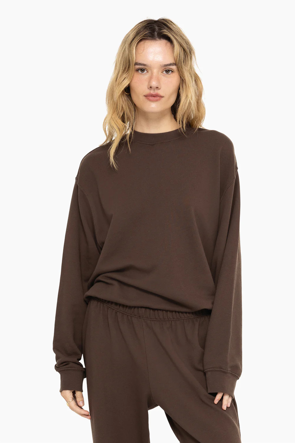 LIGHTWEIGHT SWEATS CLASSIC CREWNECK - CLOVE | SET Active